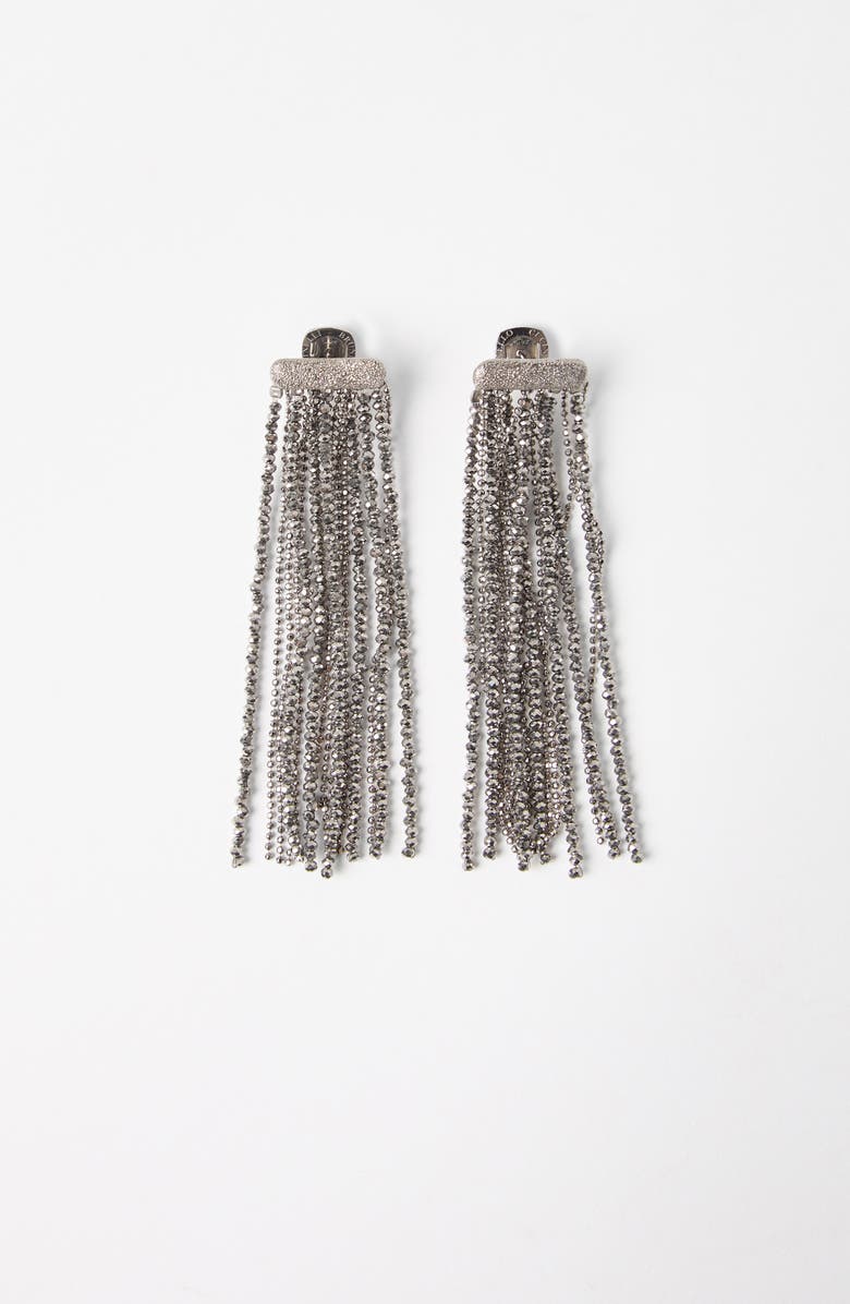 Brunello Cucinelli Vetro and Sterling Silver earrings, Alternate, color,