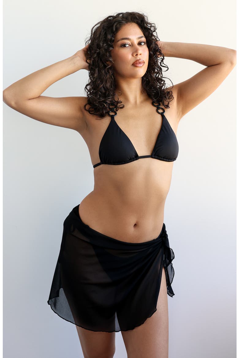 Hidden Oasis Sarong, Alternate, color, Black