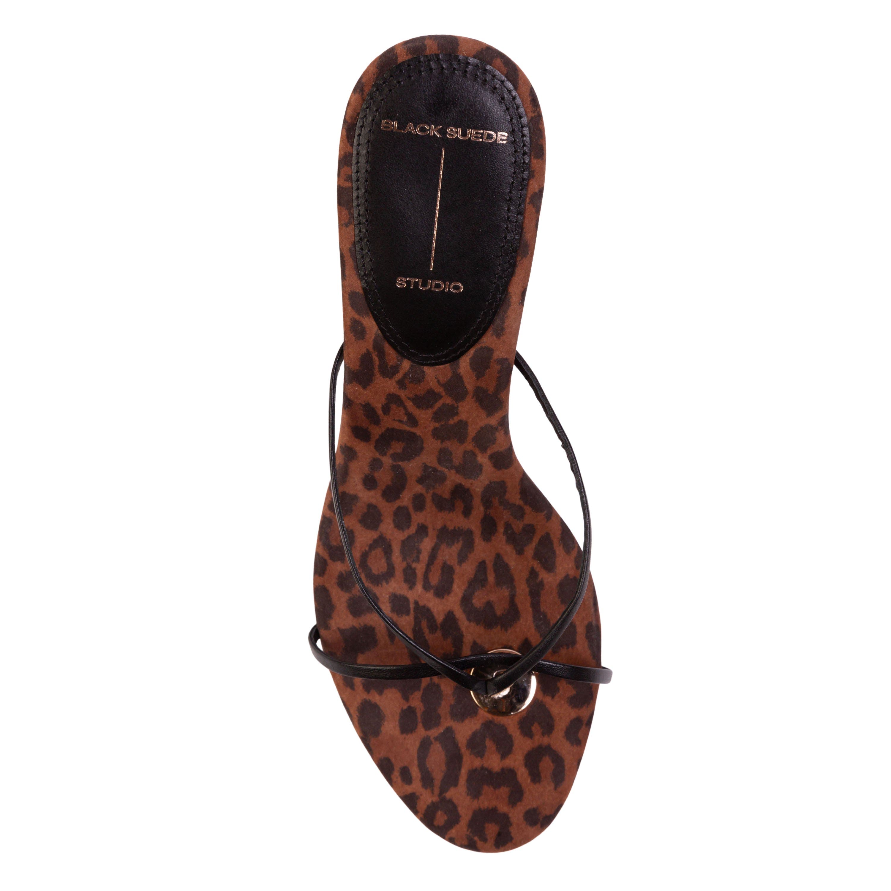 BLACK SUEDE STUDIO Gem 65 Sandal, Alternate, color, Leopard Nubuck