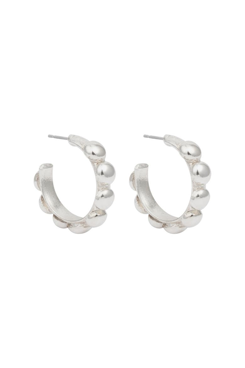 Mni Creole Earrings, Main, color, SILVER