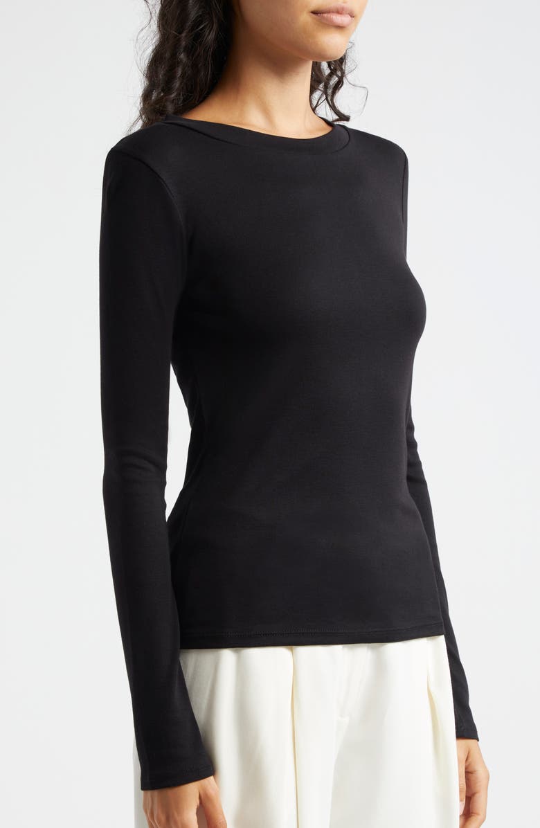 Vince Crewneck Pima Cotton Top, Alternate, color,