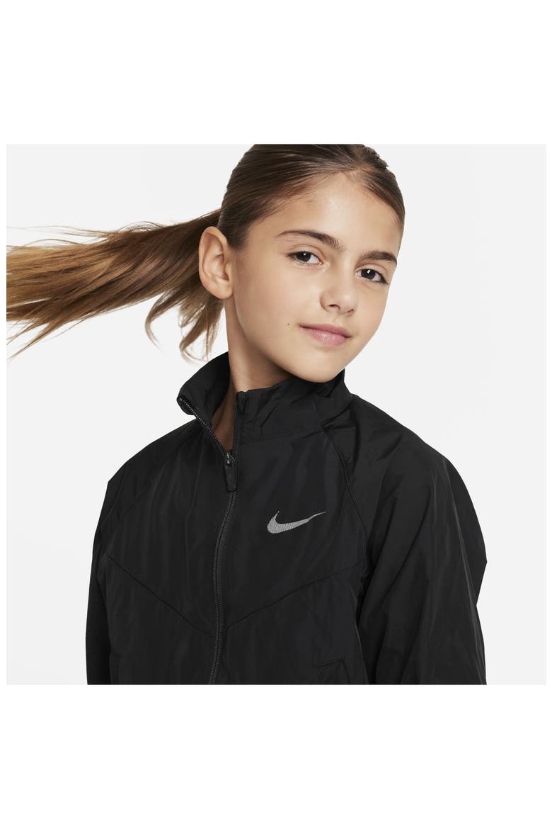 Kids' Sportswear Windrunner Water Repellent Jacket, Alternate, color, BLACK/ BLACK