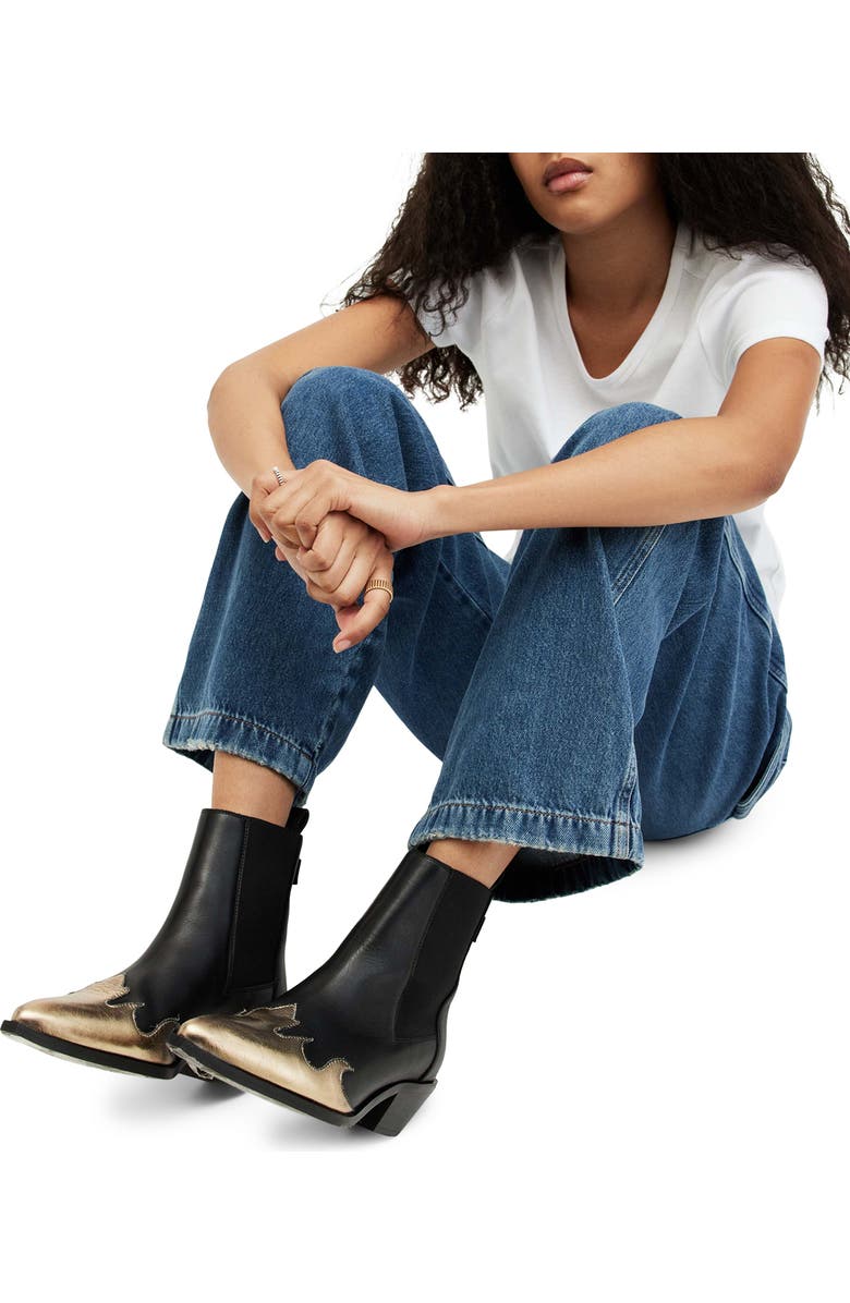 AllSaints Dellaware Pointed Toe Chelsea Boot, Alternate, color,