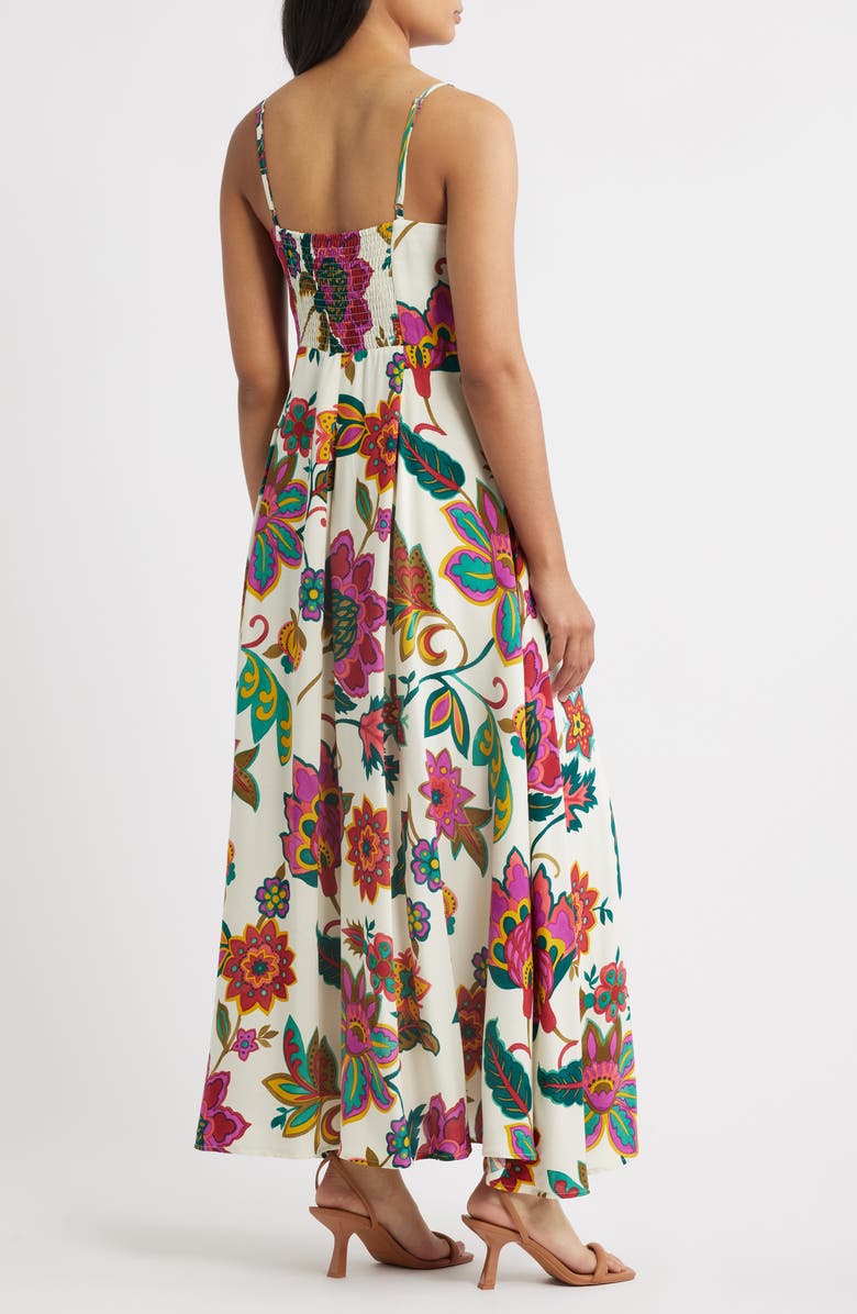 Halogen<sup>®</sup> Empire Waist Beaded Strap Midi Dress, Alternate, color, New Ivory