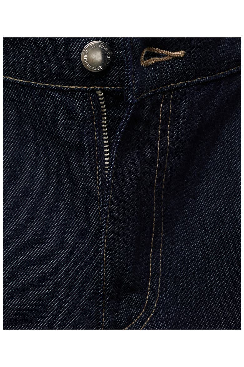 Pleated Wide Leg Jeans, Alternate, color, DARK BLUE