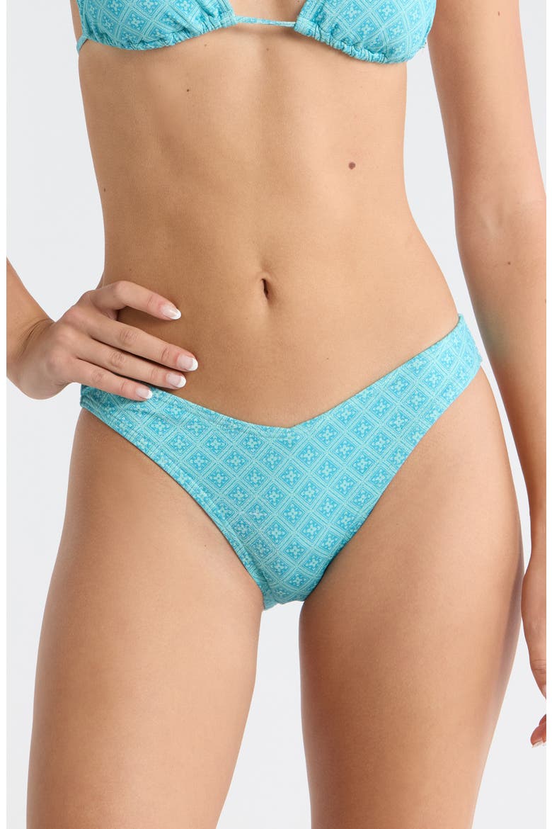 Moon Geo High Leg Bikini Bottoms, Main, color, BLUE