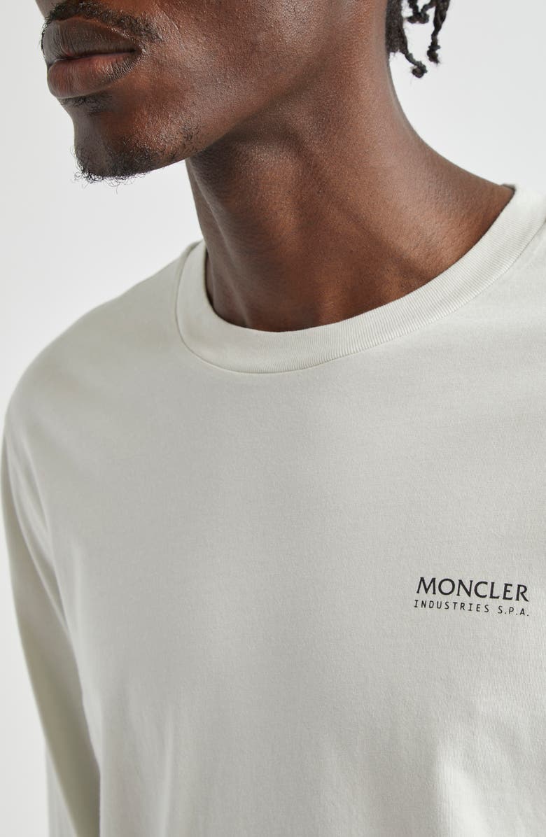 Moncler Logo Long Sleeve Cotton T-Shirt, Alternate, color, 