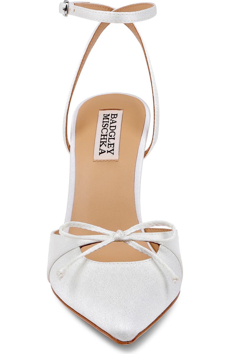 Badgley Mischka Collection Yara II Ankle Strap Pump, Alternate, color, White Crepe