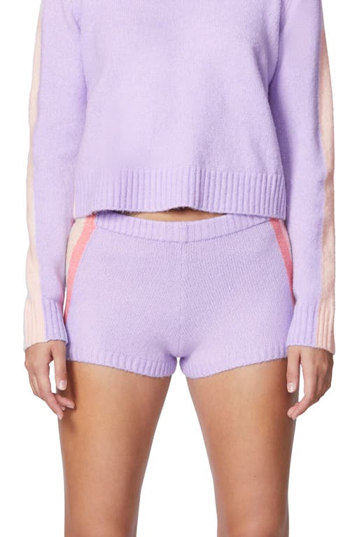 Florence By Mills Colorblock Sweater Shorts In Millie Lavender