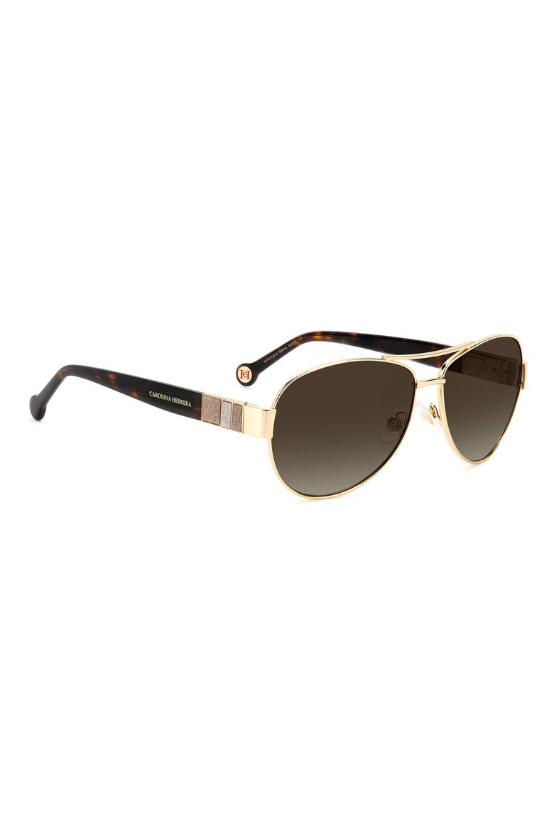 Her 0135/S 59mm Gradient Aviator Sunglasses, Alternate, color, ROSE GOLD