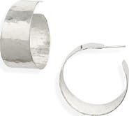 Nashelle Mood Medium Hammered Hoop Earrings