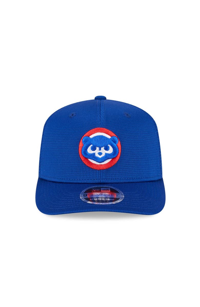 New Era Men's New Era  Royal Chicago Cubs 2025 Batting Practice 9SEVENTY Stretch-Snap Trucker Hat, Alternate, color, 