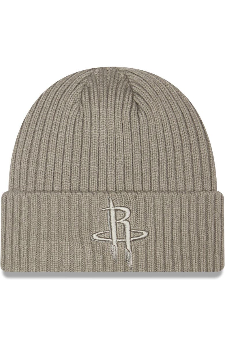 New Era Men's New Era Gray Houston Rockets Core Classic Misty Morning Cuffed Knit Hat, Main, color, 