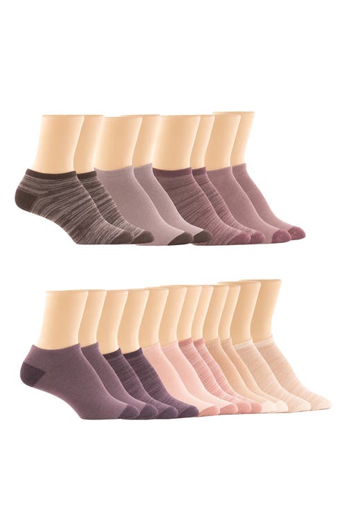 Felina Assorted 10-pack No Show Socks In Purple Multi