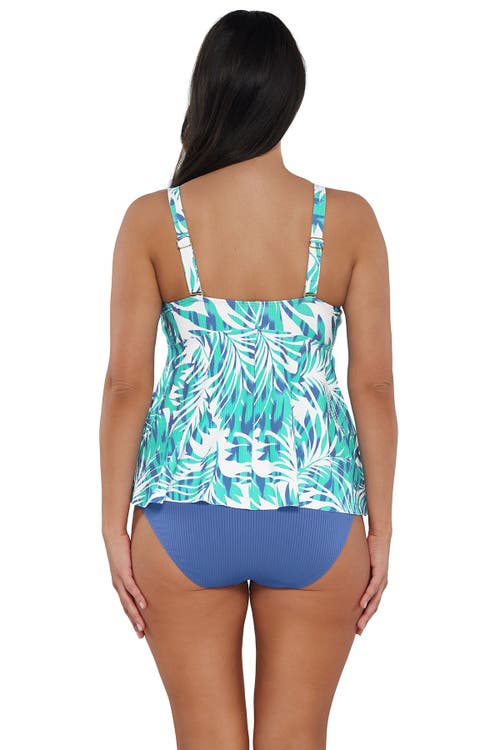 Sunsets Escape Marin Tankini Swimsuit Top In Sea Breeze Sandbar Rib