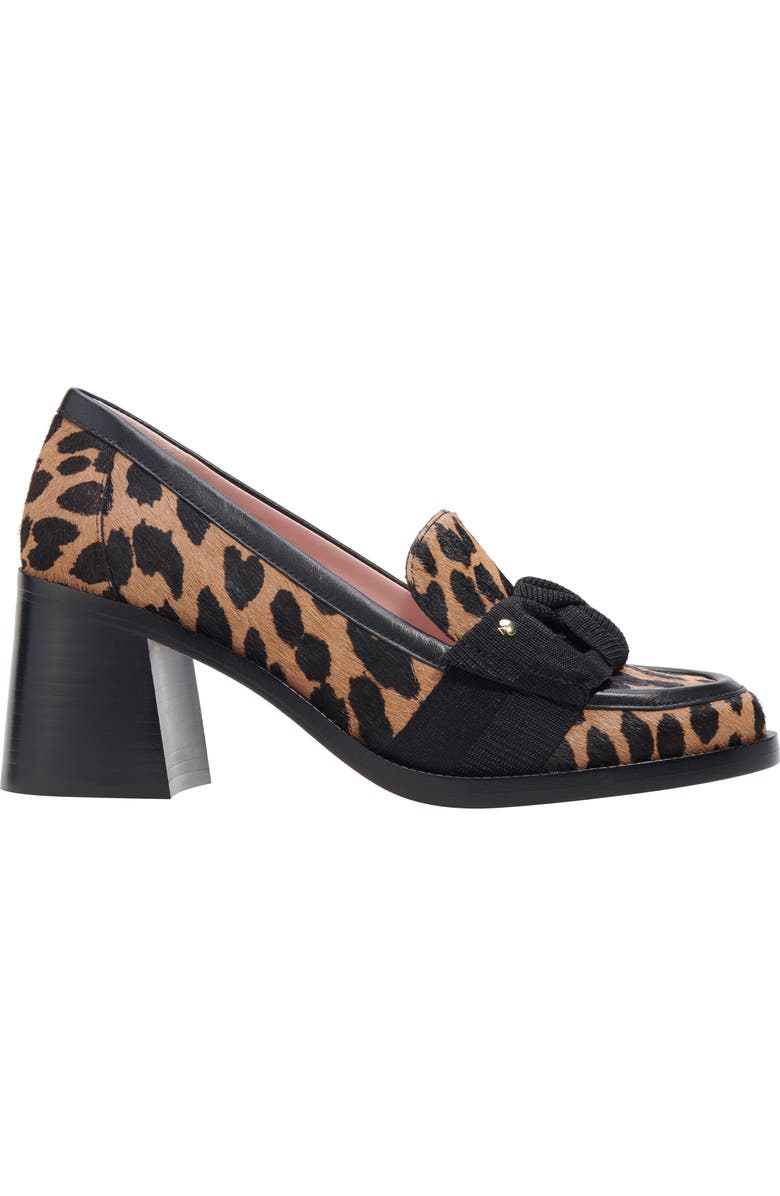 Kate Spade New York leandra block heel loafer, Alternate, color, Mrdn Leo/ Lght Tob