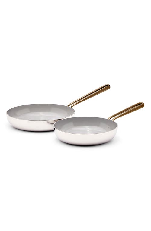 Great Jones Set of 2 Ceramic Nonstick Pans in Silver 