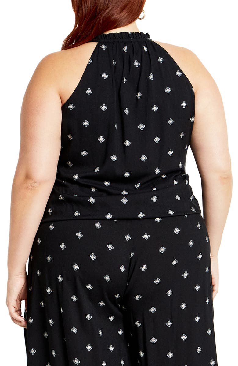 City Chic Sky Sleeveless Top, Alternate, color, Black Wild Love