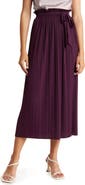 Forgotten Grace Tie Waist Pleated Paperbag Skirt
