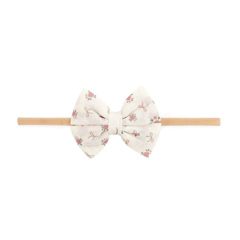 Rose Tulle Bow Baby Headband