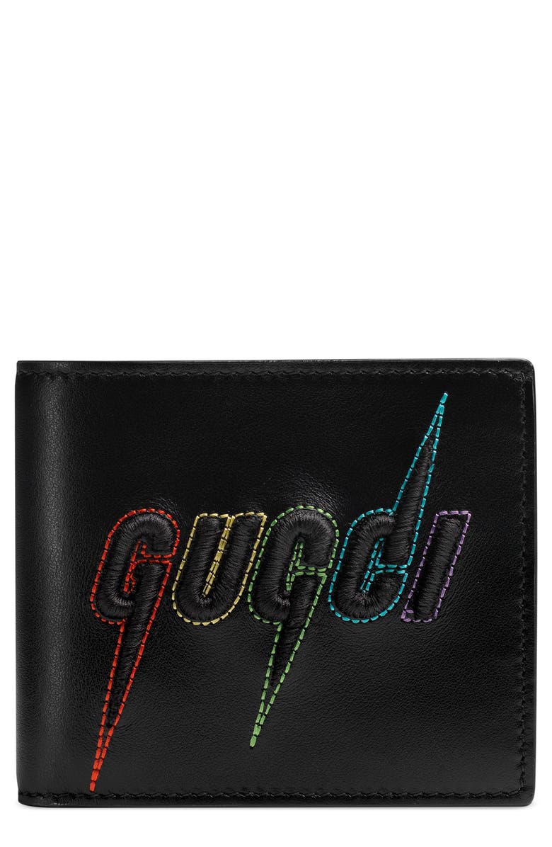 Gucci Blade Embroidered Wallet, Main, color, 