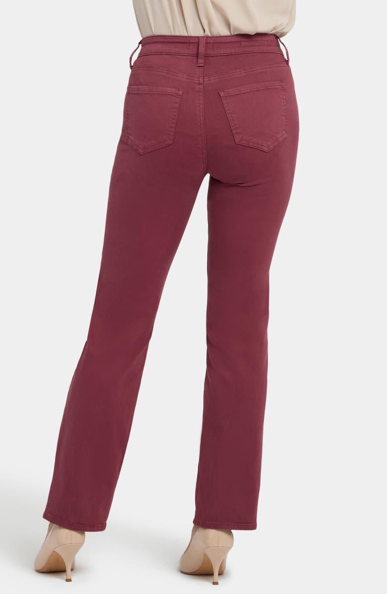 NYDJ Marilyn High Waist Straight Leg Jeans, Alternate, color, True Burgundy