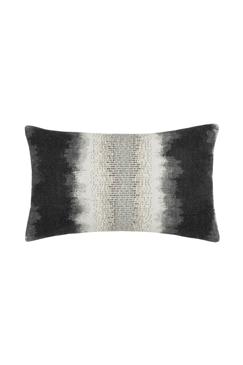 Resilience with chenille accents Indoor & Outdoor Woven Accent Pillow, Main, color, Charcoal