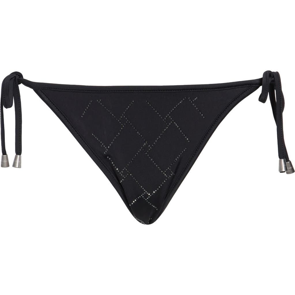KURT GEIGER KURT GEIGER LONDON RHINESTONE QUILTING STRING BIKINI BOTTOMS