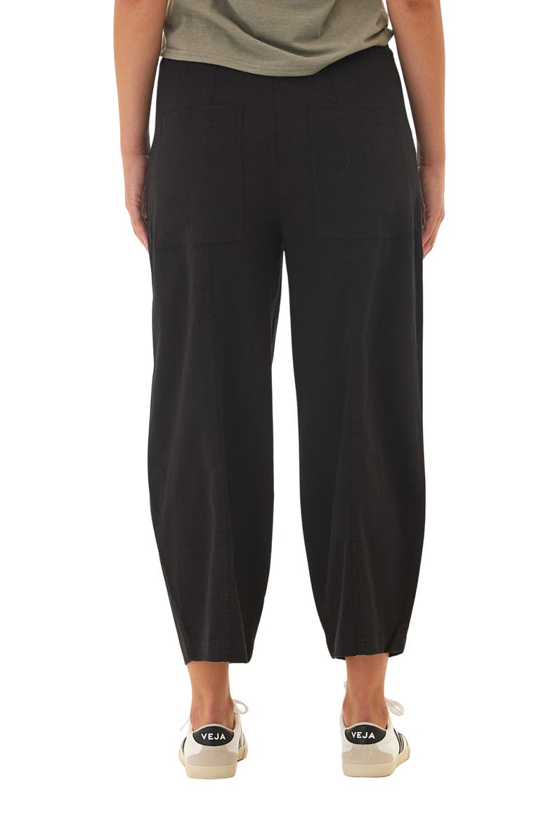Lauren Crop Barrel Stretch Twill Pants, Alternate, color, BLACK
