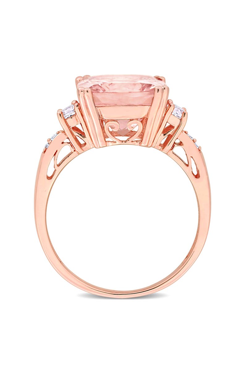 Julianna B. Gemstone and Diamond Cocktail Ring 10k, Alternate, color, Morganite/Rose Gold