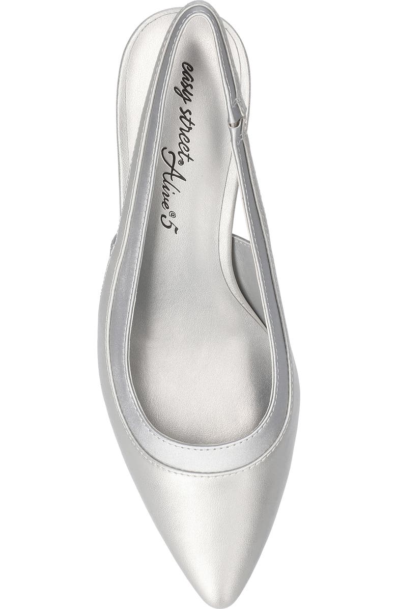 EASY STREET Dessa Slingback Pointed Toe Pump, Alternate, color, Silver