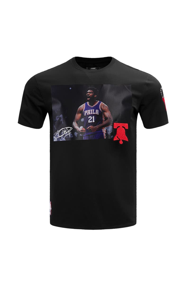 PRO STANDARD Men's Pro Standard Joel Embiid Black Philadelphia 76ers Player Unguardable T-Shirt, Alternate, color, Black