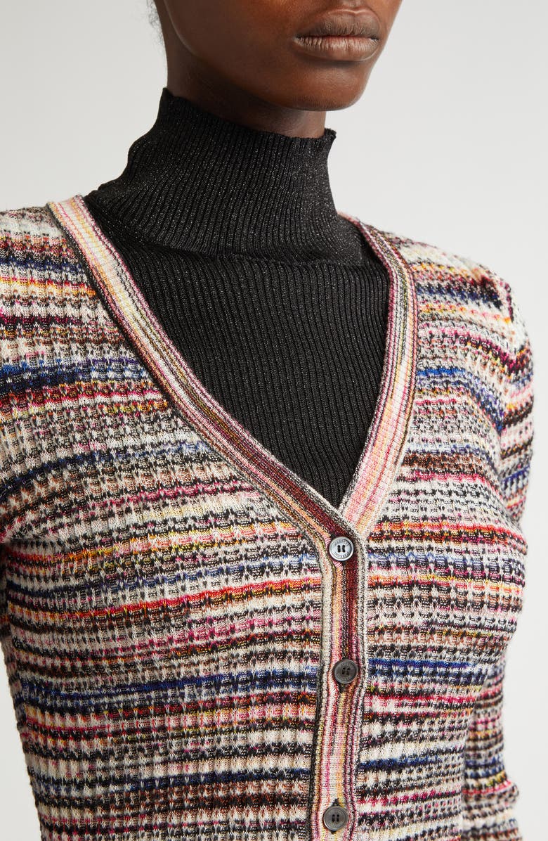 Missoni Rib Wool Blend Cardigan, Alternate, color, 