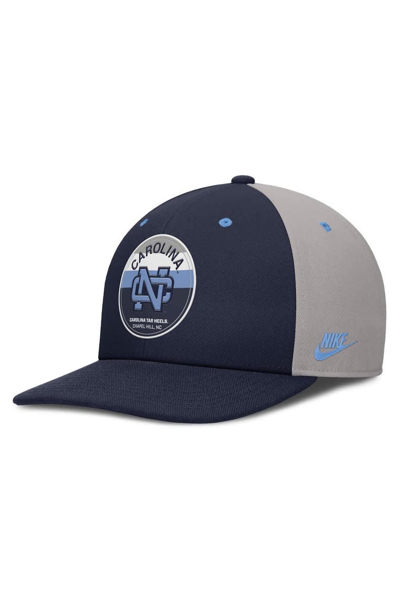 Nike Men's Nike Navy/Gray North Carolina Tar Heels Prep Pro Performance Snapback Hat, Main, color,