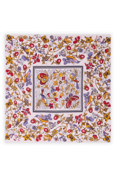 Floral & Dot Print Bandana