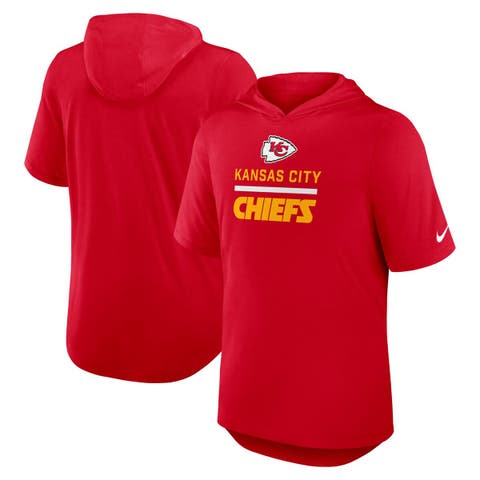 Men's Nike Red Kansas City Chiefs Lockup Tri-Blend Hoodie T-Shirt