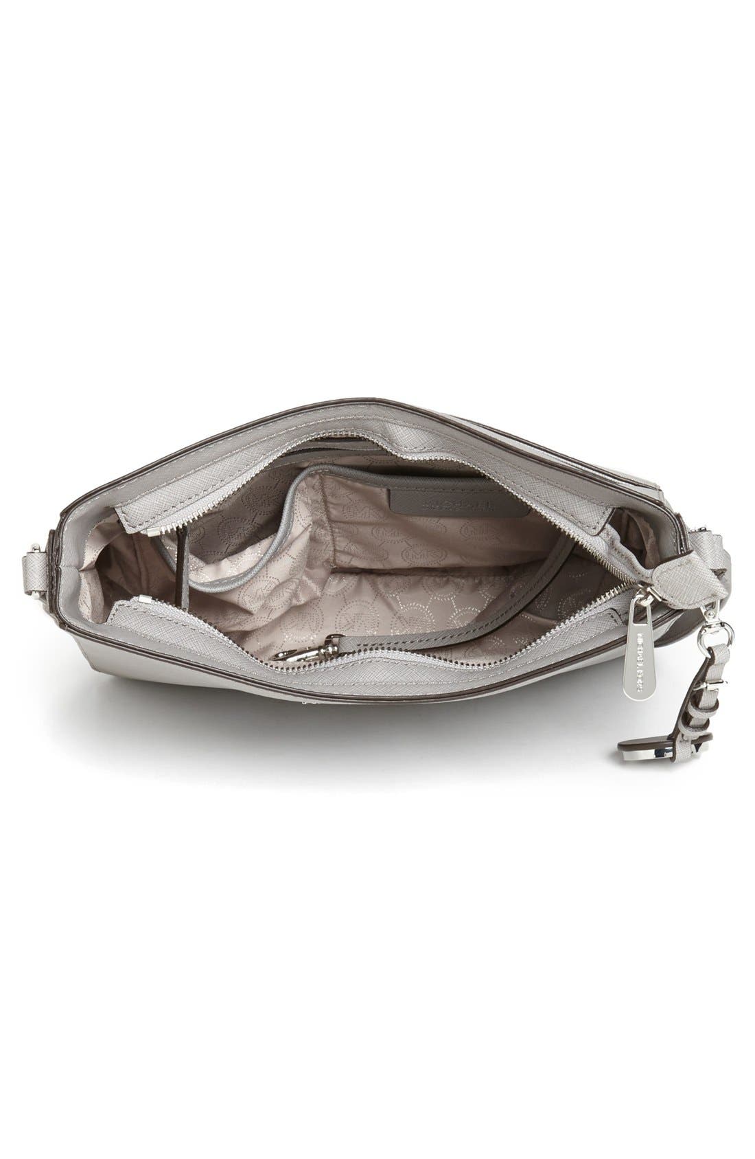 'Large Jet Set' Crossbody Bag, Alternate, color, PEARL GREY
