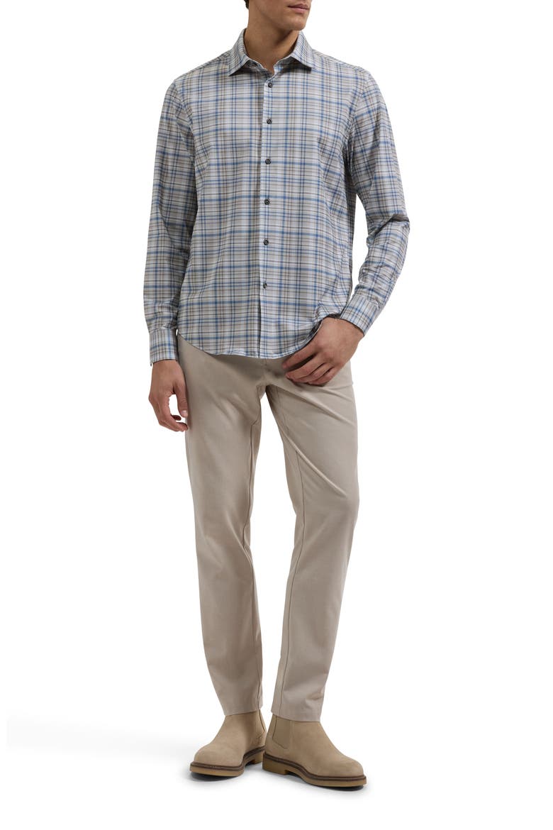 James Plaid Long Sleeve Button Up Shirt, Alternate, color, SAND