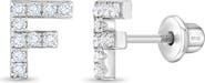 In Season Jewelry Cubic Zirconia Letter Initial Earrings