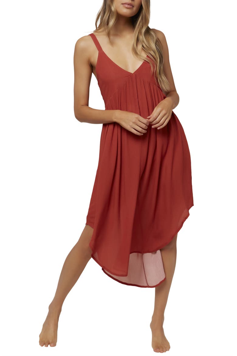 Horizon Tank Cover-Up Midi Dress, Alternate, color, DARK ARAGON