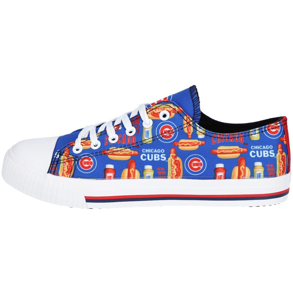 FOCO Men's FOCO Chicago Cubs Food Print Low Top Canvas Sneakers, Alternate, color, 
