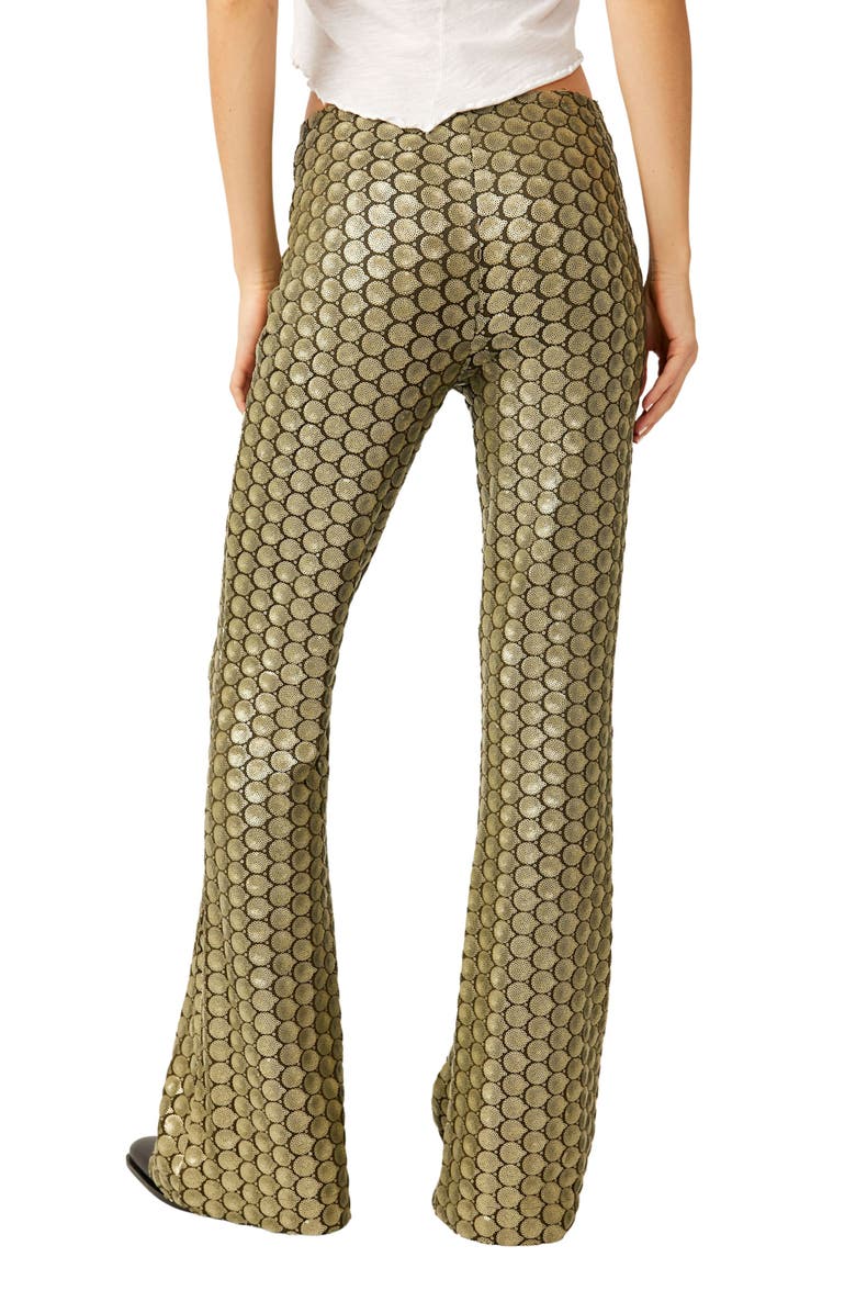 Free People Wilder Days Sequin Flare Leg Pants, Alternate, color, 