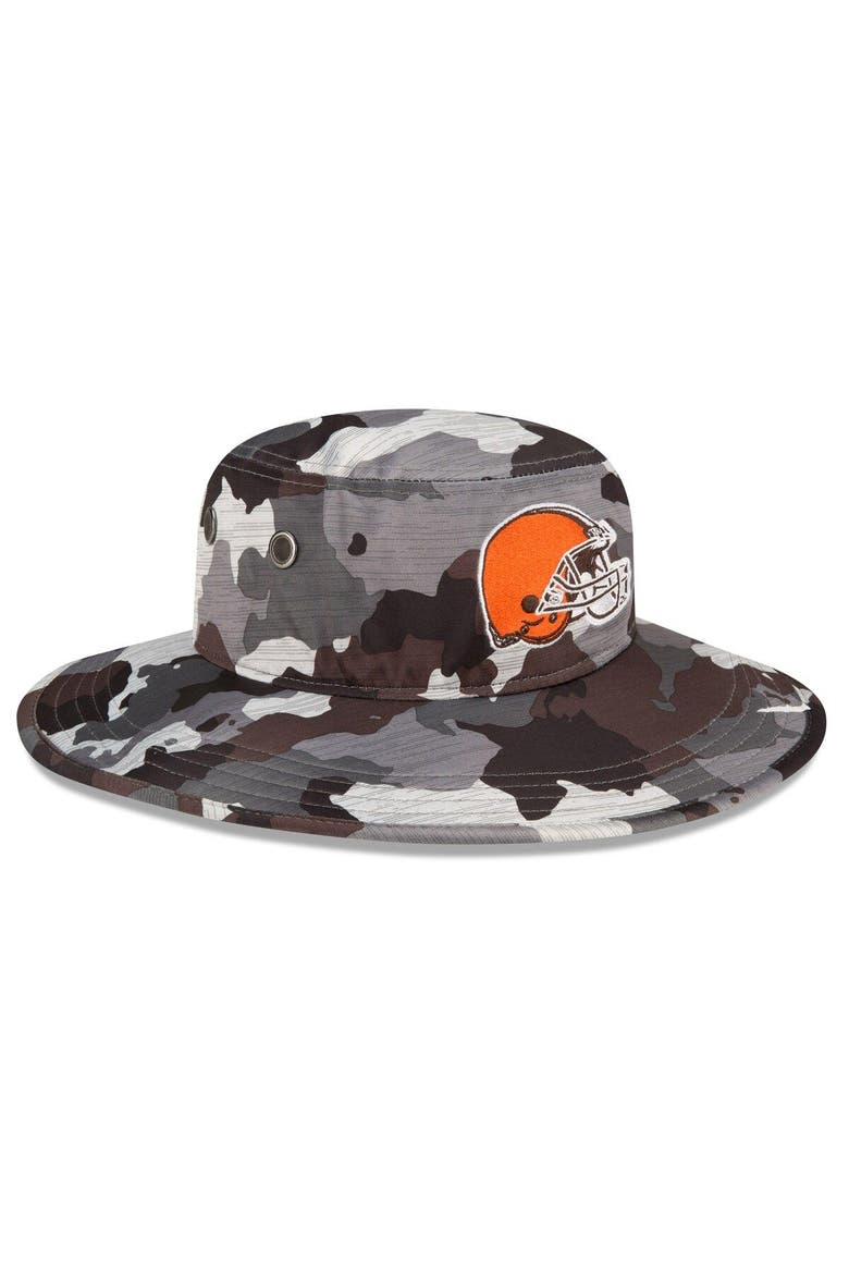 Men's New Era Camo Cleveland Browns 2022 NFL Training Camp Official Panama Bucket Hat, Alternate, color, Camo
