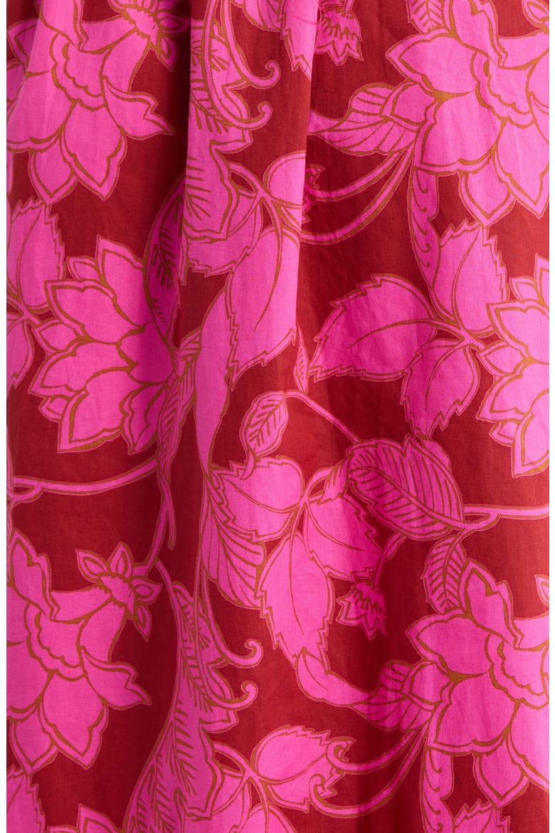 Craney Floral Alna Maxi Shirtdress, Alternate, color, BURG-PINK