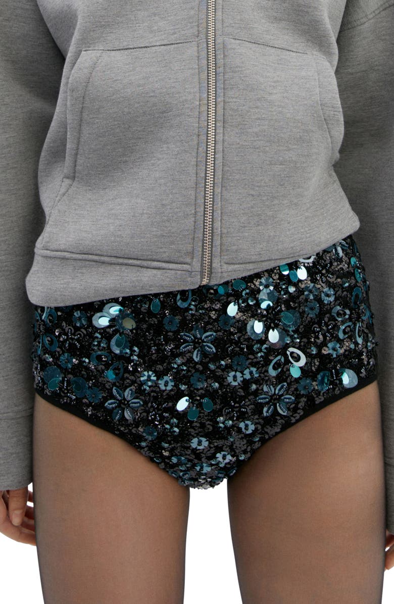 MANGO Beaded Shorts, Main, color,