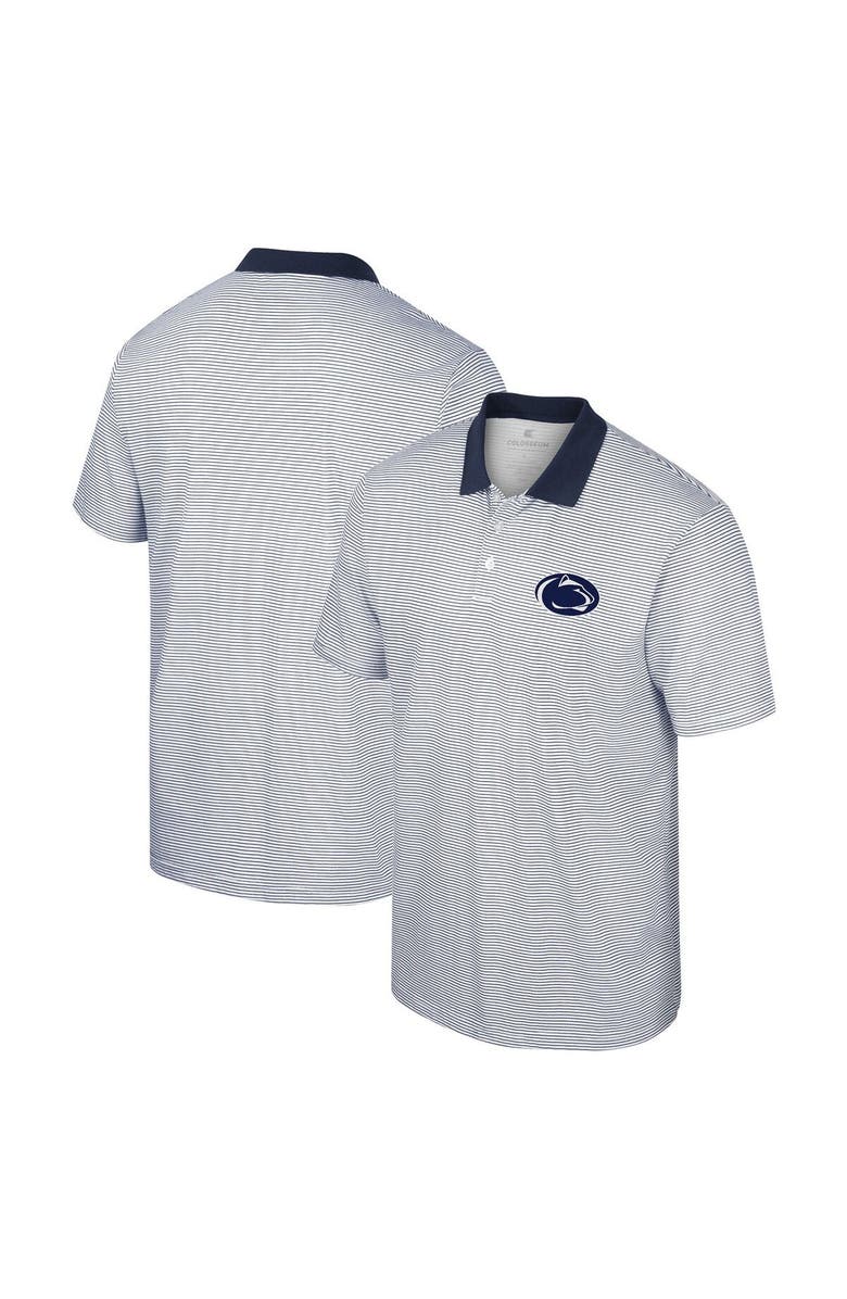 COLOSSEUM Men's Colosseum White Penn State Nittany Lions Print Stripe Polo, Alternate, color, White
