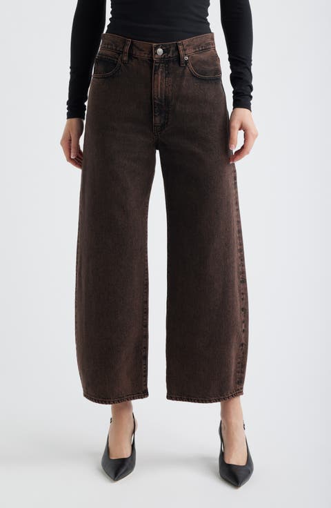 The Bow Crop Barrel Leg Jeans