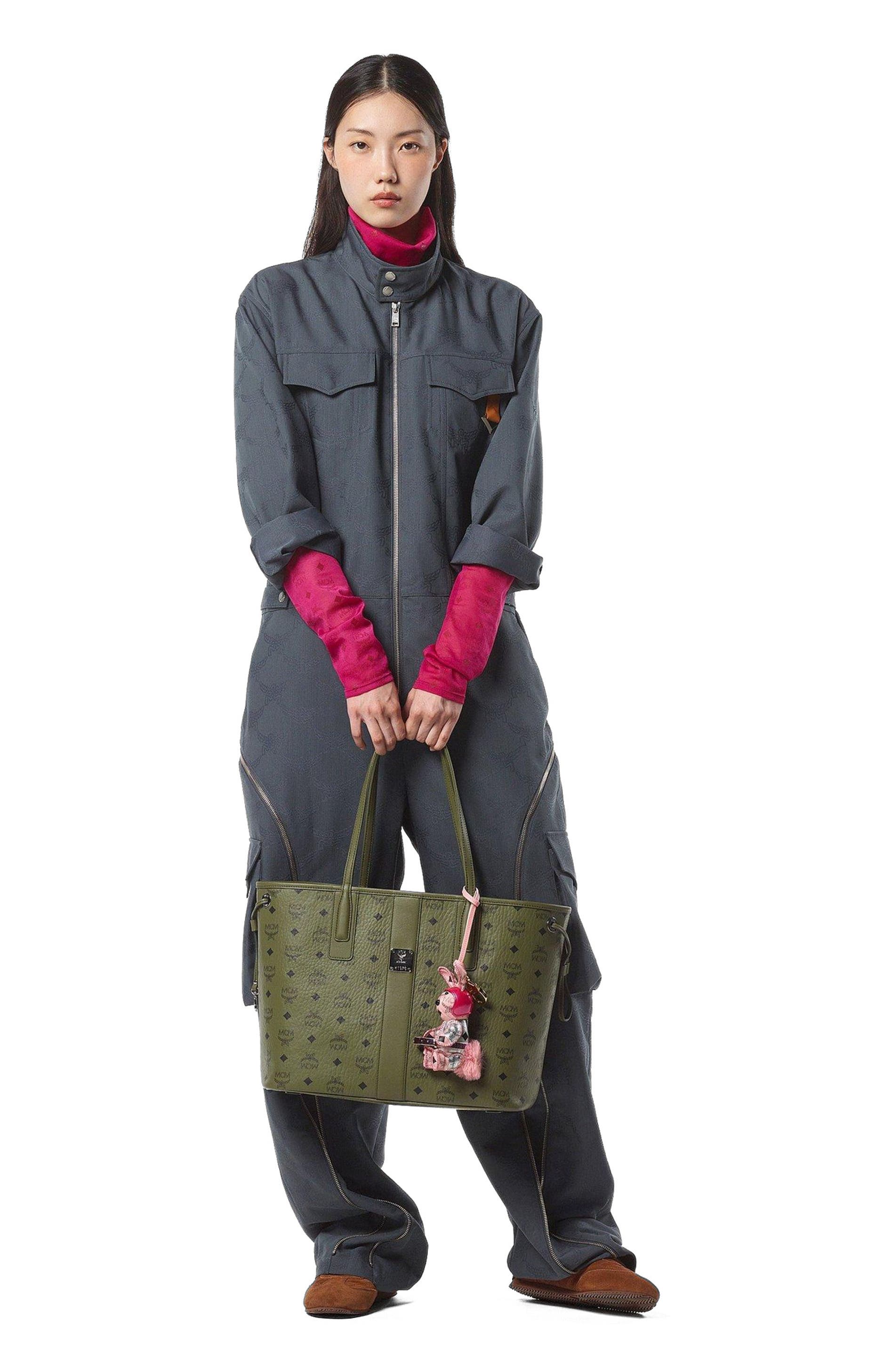 MCM Medium Liz Shopper in Visetos, Alternate, color, 