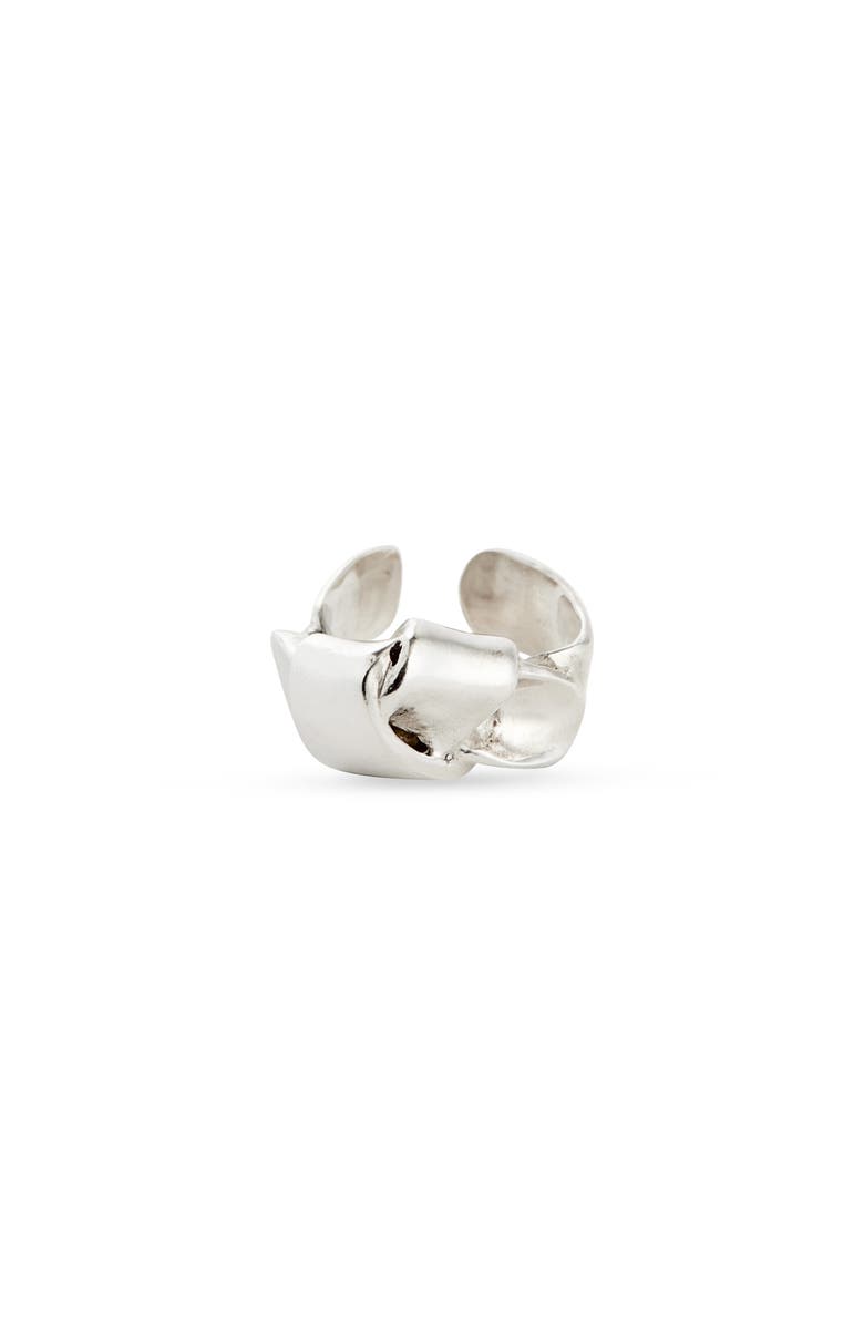 SHANA CAVE Knot Ear Cuff, Main, color, Silver