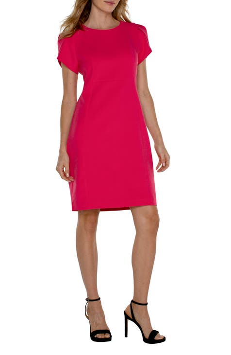 Short Sleeve Sheath Dress